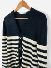 Load image into Gallery viewer, Zara Man Men&#39;s Cotton Striped Cardigan | M | Blue
