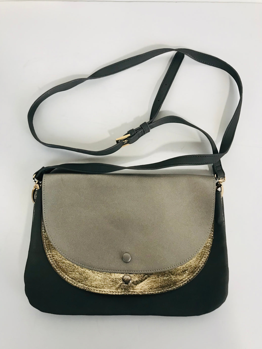 Oliver Bonas Women's Faux Leather Crossbody Bag | OS | Grey