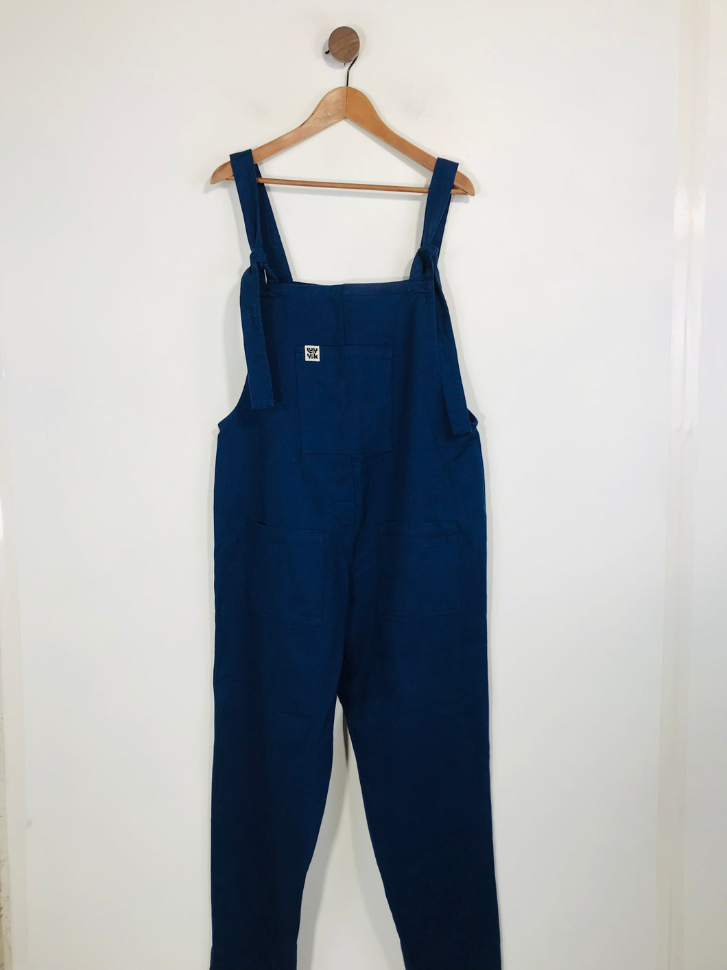 Lucy & Yak Women's Cotton Dungarees | M UK10-12 | Blue