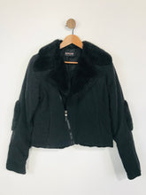 Load image into Gallery viewer, Morgan De Toi Women&#39;s Faux Fur Insulated Biker Jacket | T-2 M | Black
