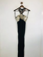Load image into Gallery viewer, French Connection Women&#39;s Halter Neck Embellished Maxi Dress NWT | UK10 | Black
