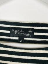 Load image into Gallery viewer, Agnes B Homme Mens Stripe Jumper | Size 2 L | Black White
