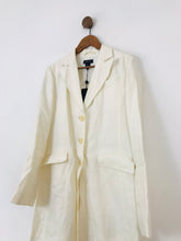 Load image into Gallery viewer, Gant Women&#39;s Linen Long Overcoat With Tags | L UK14 | White
