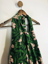 Load image into Gallery viewer, Topshop Women&#39;s Floral Halter Neck Maxi Dress | UK12 | Green
