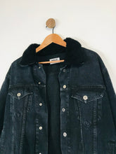 Load image into Gallery viewer, Agolde Women&#39;s Faux Fur Collar Denim Jacket | L UK14 | Black
