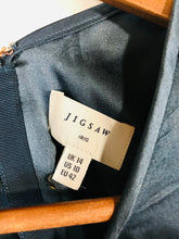 Load image into Gallery viewer, Jigsaw Women&#39;s Silk Long Sleeve A-Line Dress | UK14 | Blue
