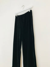 Load image into Gallery viewer, Pomodoro Women’s Stretchy Velvet Flare Trousers | UK8-10 | Black
