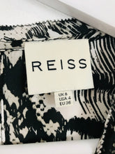 Load image into Gallery viewer, Reiss Women’s Printed Blouse T-Shirt | UK8 | Black White

