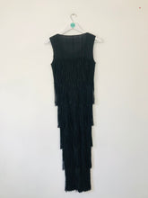 Load image into Gallery viewer, Issey Miyake Pleats Please Fringe Midi Dress | 4 | Black
