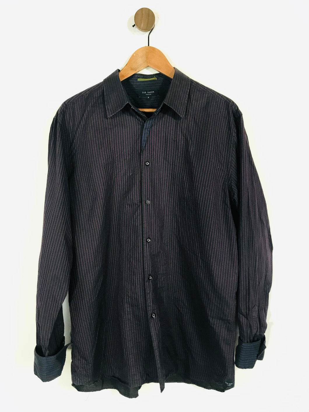 Ted Baker Men's Cotton Striped Button-Up Shirt | L | Multicoloured