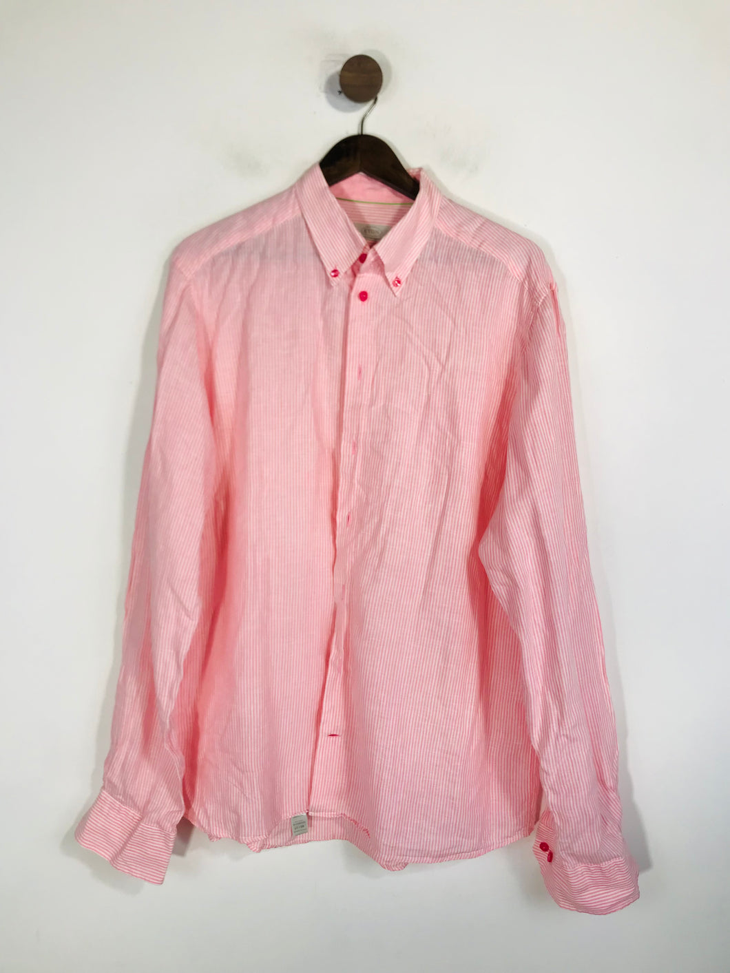 Eton Men's Striped Button-Up Shirt | XL | Pink