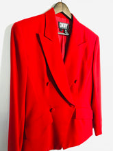 Load image into Gallery viewer, DKNY Women&#39;s Wool Smart Blazer Jacket | US8 UK12 | Red
