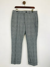 Load image into Gallery viewer, Aquascutum Women&#39;s Check Gingham Smart Trousers | IT44 UK12 | Grey
