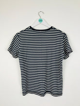 Load image into Gallery viewer, Victoria Beckham Womens T-Shirt | L | Navy Stripe
