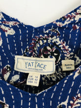 Load image into Gallery viewer, Fat Face Women&#39;s Floral Shift Mini Dress | UK14 | Blue
