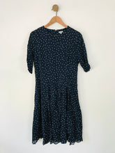 Load image into Gallery viewer, Jigsaw Women&#39;s Silk Polka Dot A-Line Dress | UK14 | Blue
