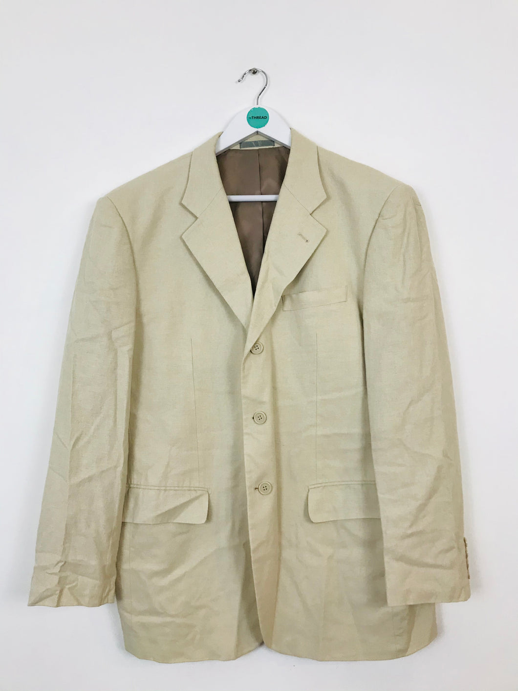 Butler & Webb Men’s Suit Jacket Blazer | 42 L-XL | Beige