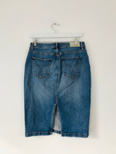 Load image into Gallery viewer, Calvin Klein Women’s Denim Pencil Skirt | 29 UK10 | Blue

