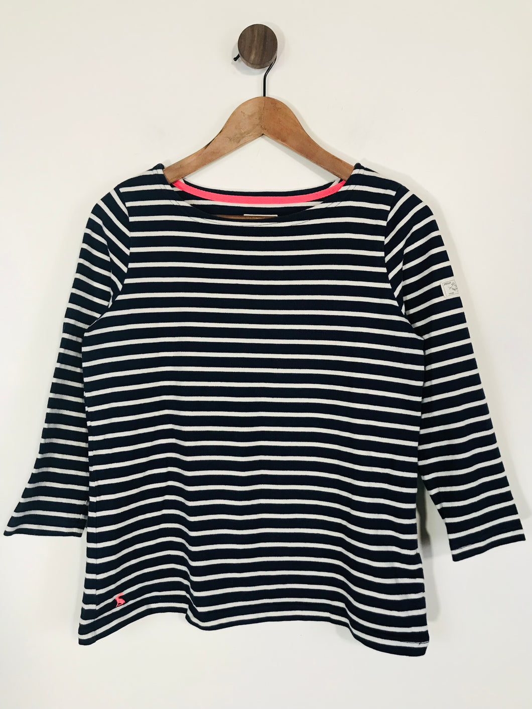 Joules Women's Striped 3/4 Sleeve T-Shirt | UK12 | Blue