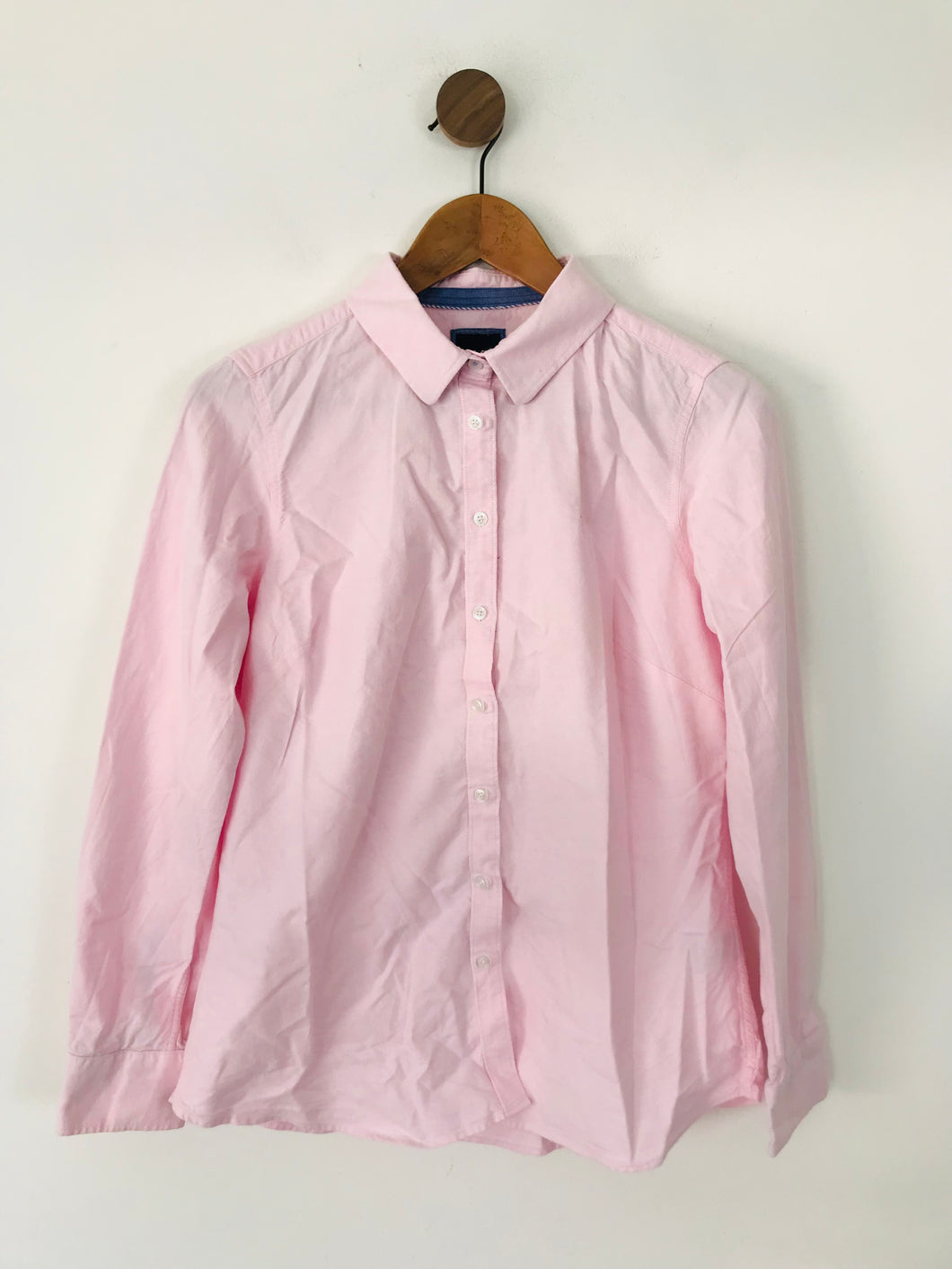 Crew Clothing Women's Cotton Long Sleeve Button-Up Shirt | UK12 | Pink