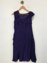 Load image into Gallery viewer, Adriana Papell Women&#39;s Layered Evening Midi Dress | US8 UK12 | Purple
