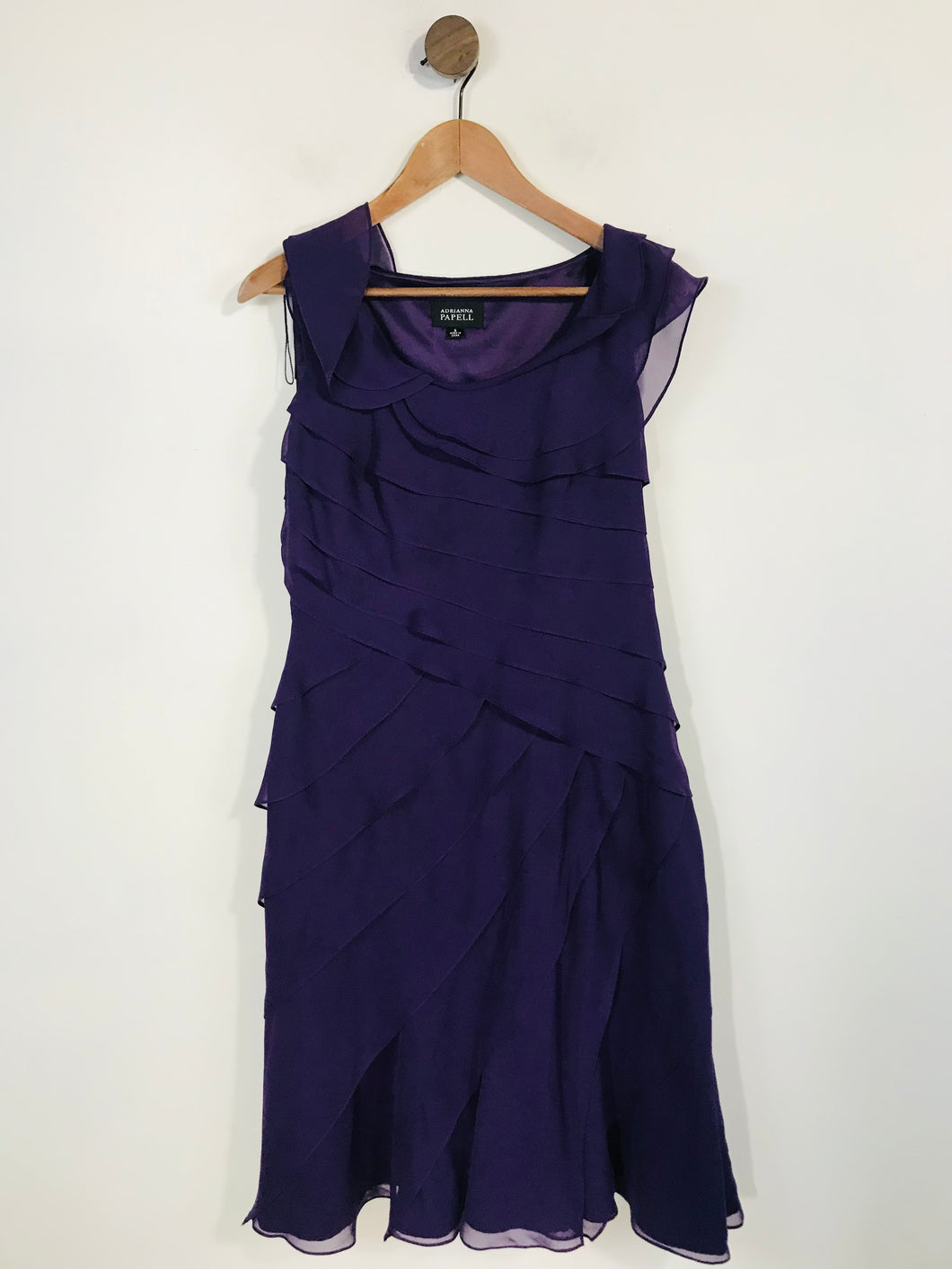 Adriana Papell Women's Layered Evening Midi Dress | US8 UK12 | Purple