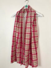 Load image into Gallery viewer, Vineetaz Womens Check Scarf | W20.5” L68” | Pink
