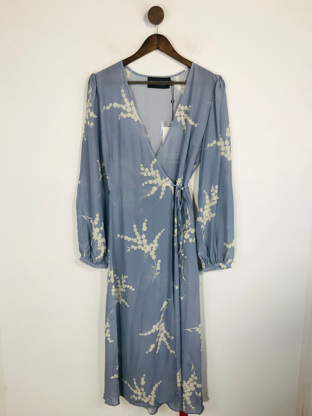Realisation Women's Silk Floral Wrap Dress NWT | XL UK16 | Blue