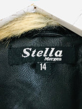Load image into Gallery viewer, Stella Morgan Women’s Faux Leather Jacket with Fur Collar | UK14 | Blaxk

