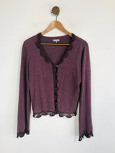 Load image into Gallery viewer, Per Una Women&#39;s Crochet Knit Cardigan | UK14 | Purple
