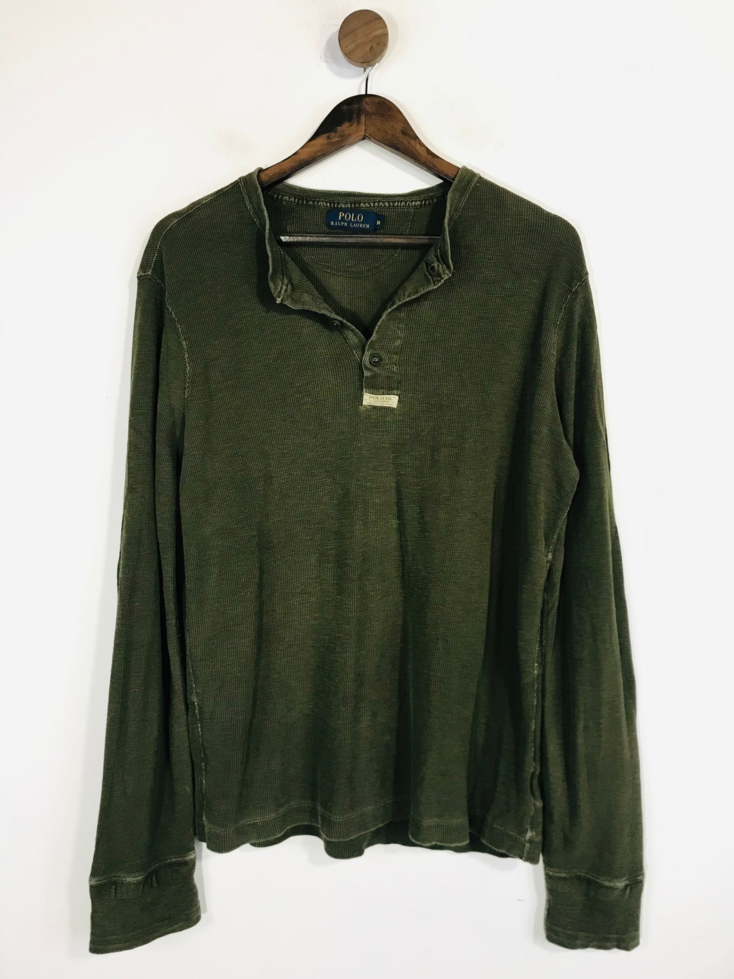 Ralph Lauren Women's Cotton Long Sleeve T-Shirt | M UK10-12 | Green