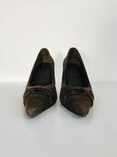 Load image into Gallery viewer, LK Bennett Women&#39;s Suede Stiletto Heels | UK4 EU37 | Brown
