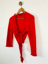 Load image into Gallery viewer, Laura Ashley Women&#39;s Angora Blend Tie Cardigan  | UK10 | Red
