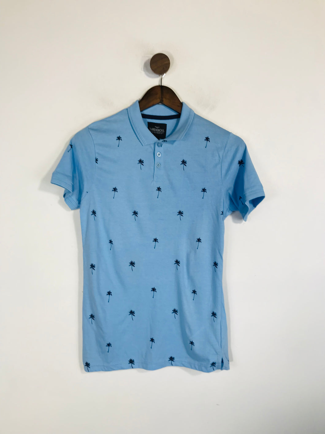 Thread Boys Kid's Palm Tree Print Polo Shirt | 13 Years | Blue