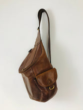 Load image into Gallery viewer, Mancini Leather Cross Body Backpack | Medium | Brown
