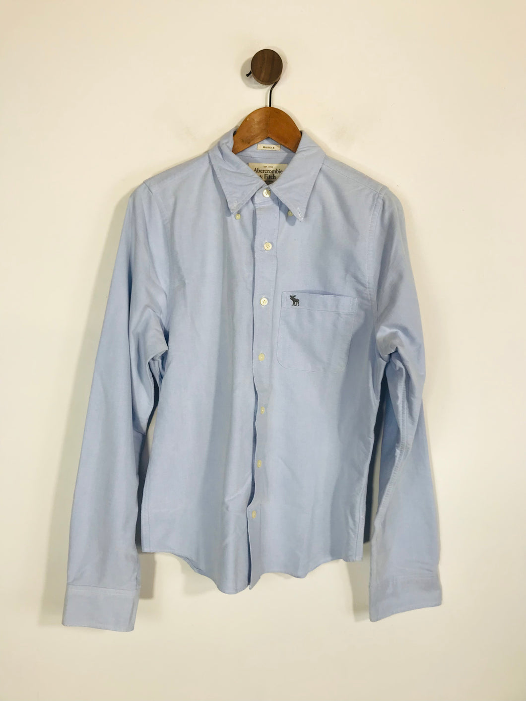 Abercrombie & Fitch Men's Cotton Button-Up Shirt | M | Blue
