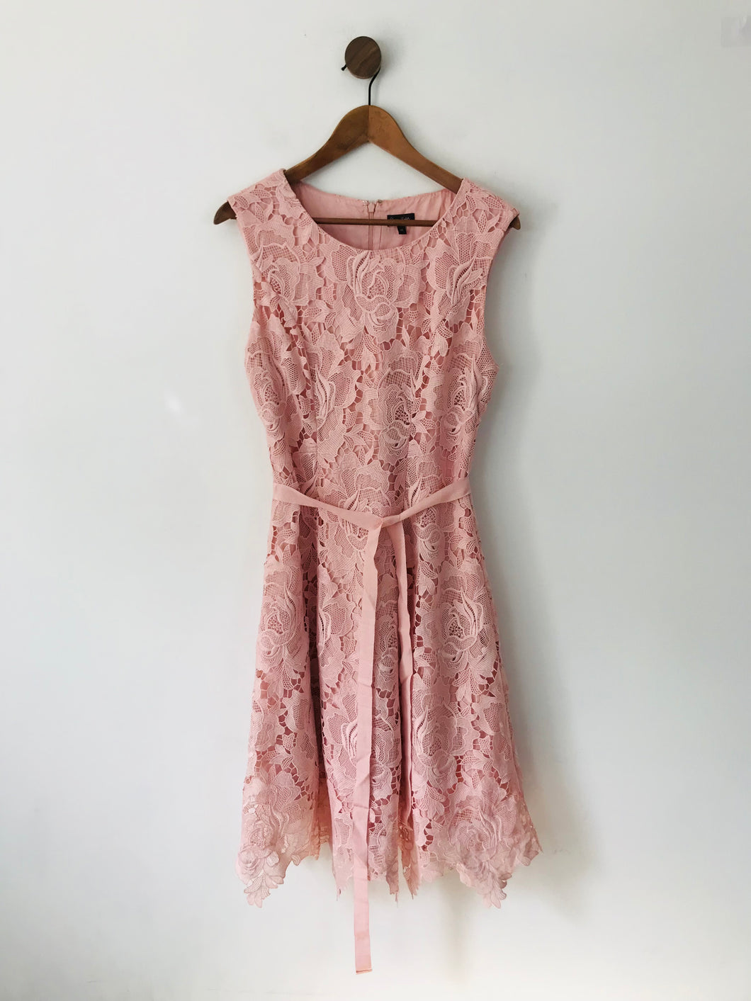 Phase Eight Women's Floral Lace A-Line Dress | UK12 | Pink