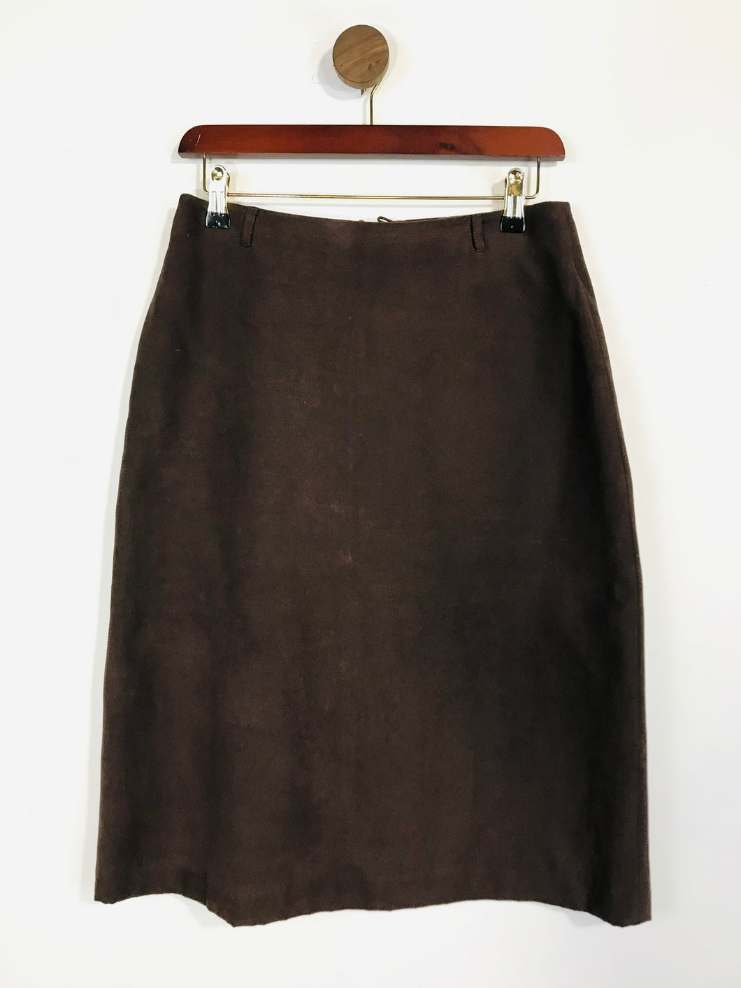Fenn Wright Manson Women's Faux Suede Pencil Skirt | UK10 | Brown