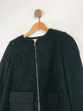 Load image into Gallery viewer, Jaeger Women&#39;s Wool Zip Bomber Jacket | UK10 | Black
