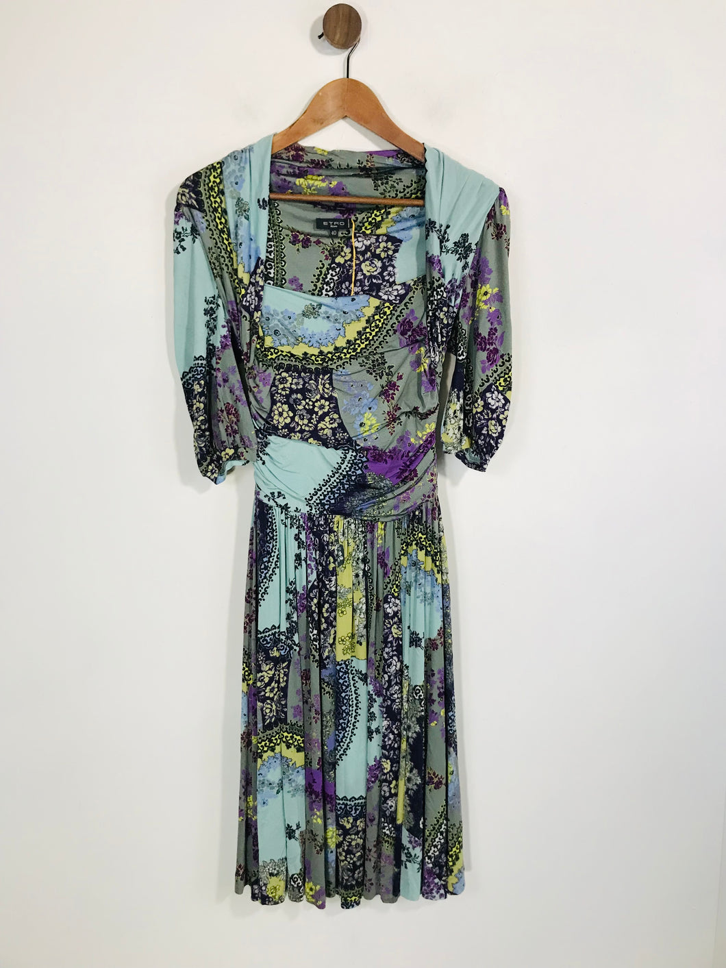 Etro Women's Boho Ruched A-Line Dress | IT40 UK8 | Multicoloured