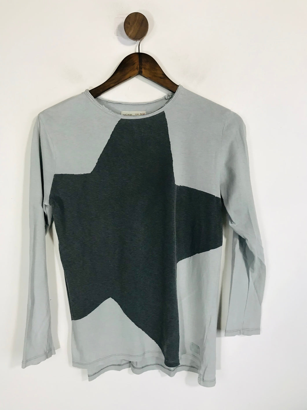 Zara Kid's Long Sleeve Star Print T-Shirt | 9-10 Years | Grey