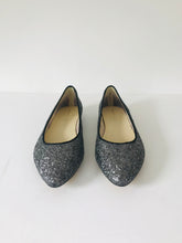 Load image into Gallery viewer, Mint Velvet Women&#39;s Glitter Slip-on Ballet Shoes NWT | 38 UK5 | Grey

