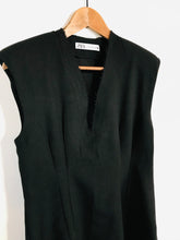 Load image into Gallery viewer, Zara Women&#39;s Shoulder Pad Blouse | M UK10-12 | Black
