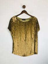 Load image into Gallery viewer, Antik Batik Women&#39;s Sequin T-Shirt | S UK8 | Brown
