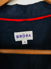 Load image into Gallery viewer, Brora Women&#39;s Linen Button-Up Shirt Midi Dress | UK14 | Blue

