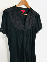 Load image into Gallery viewer, Monsoon Women&#39;s Crochet Shirt Dress | UK14 | Black
