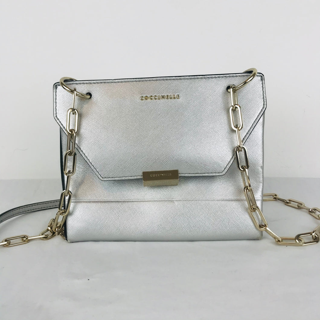 Coccinelle Mini Crossbody Bag | Silver