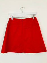Load image into Gallery viewer, Boutique by Jaeger Women’s A-Line Denim Mini Skirt | UK8 | Red
