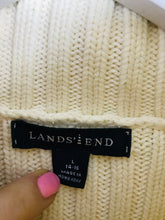 Load image into Gallery viewer, Lands&#39; End Womens Chunky Rib Knit Roll Neck Jumper | UK14-16 | Cream
