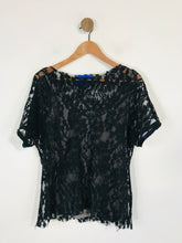 Load image into Gallery viewer, Winser London Women&#39;s Floral Lace Blouse | UK10 | Black
